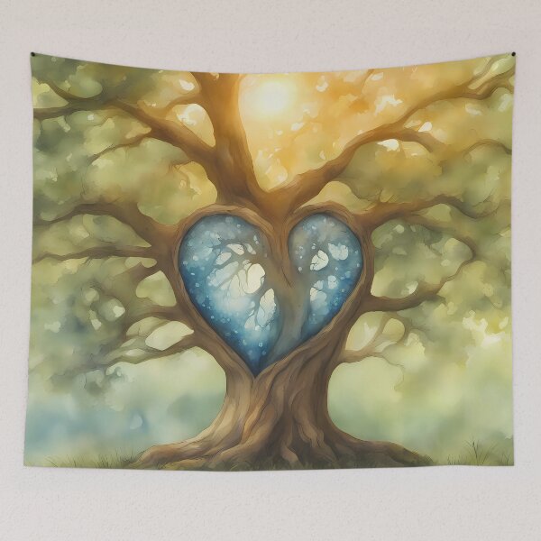 Item preview, Blue Fantasy Tree Heart designed and sold by CalmnessbyChoice.