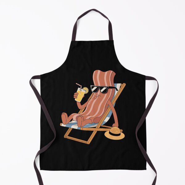 Item preview, Fun Bacon Character Relaxing Beach Scene designed and sold by InsanseCreation.