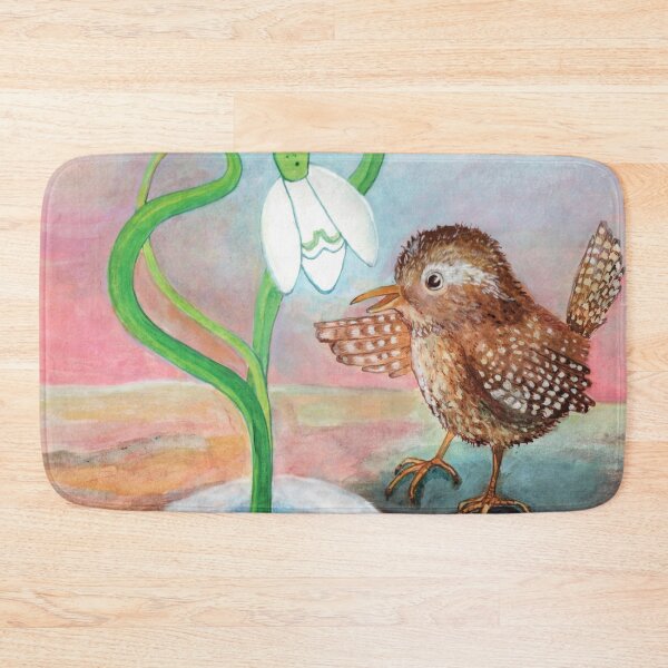 Item preview, Heralds of spring - Wren Bird Talking to Snowdrop designed and sold by Julia Doria.