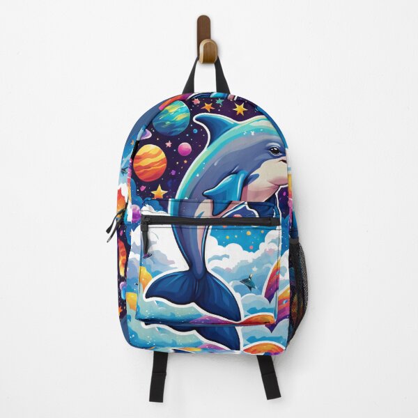 Item preview, cute dolphin in space designed and sold by Laysa Kaline.
