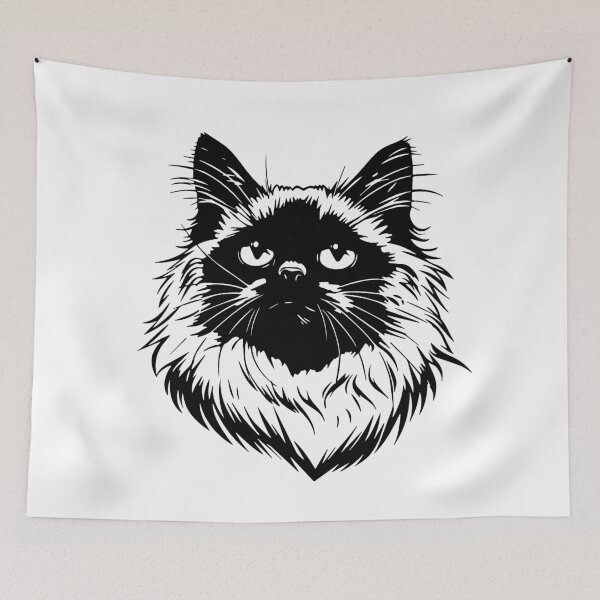 Item preview, Birman Cat Minimalist Line Art Illustration designed and sold by House Of Roza.