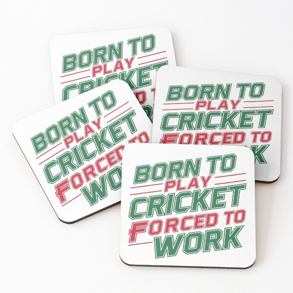 Item preview, Born To Play Cricket Forced To Work designed and sold by Jollys-ArtShop.