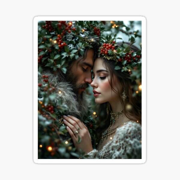 Item preview, Pagan Couple. Winter Solstice Yule. designed and sold by SoniaSarkali.