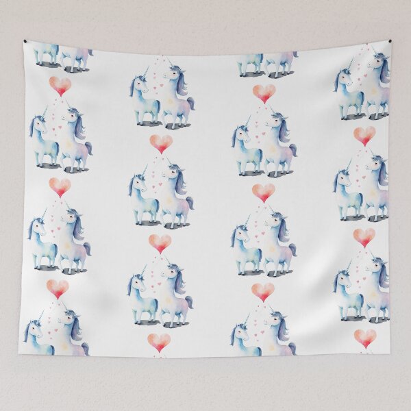 Item preview, Watercolor horse, watercolor unicorn, valentine day, love, adorable unicorn designed and sold by Victoria Riabov.