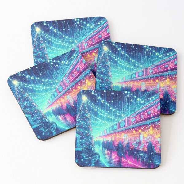 Item preview, 064 - Cyberpunk Christmas Market designed and sold by GoLayout.