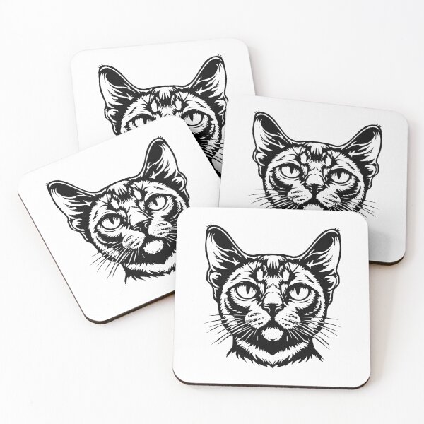 Item preview, Devon Rex Cat Minimalist Line Art Illustration designed and sold by House Of Roza.