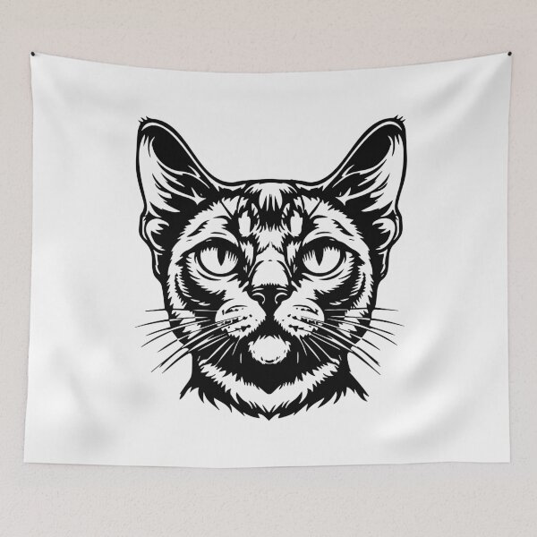 Item preview, Devon Rex Cat Minimalist Line Art Illustration designed and sold by House Of Roza.
