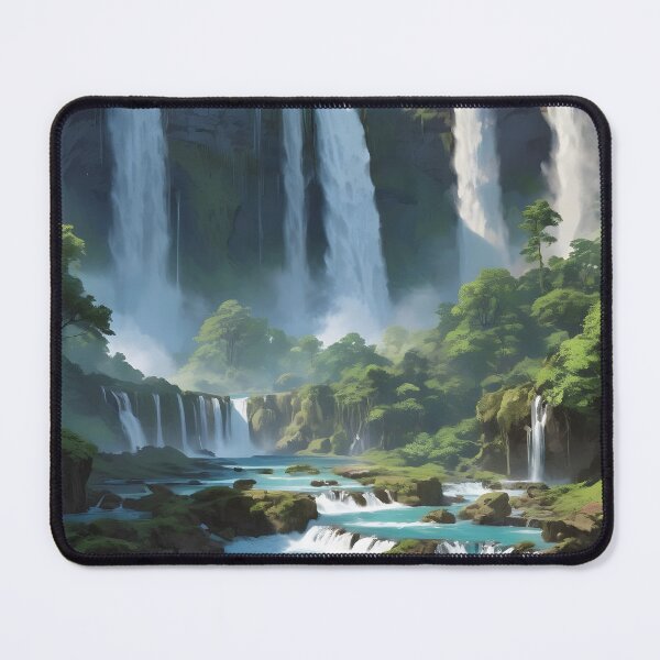 Item preview, waterfalls in the green forest or green jungle 20 designed and sold by AA-designstore.
