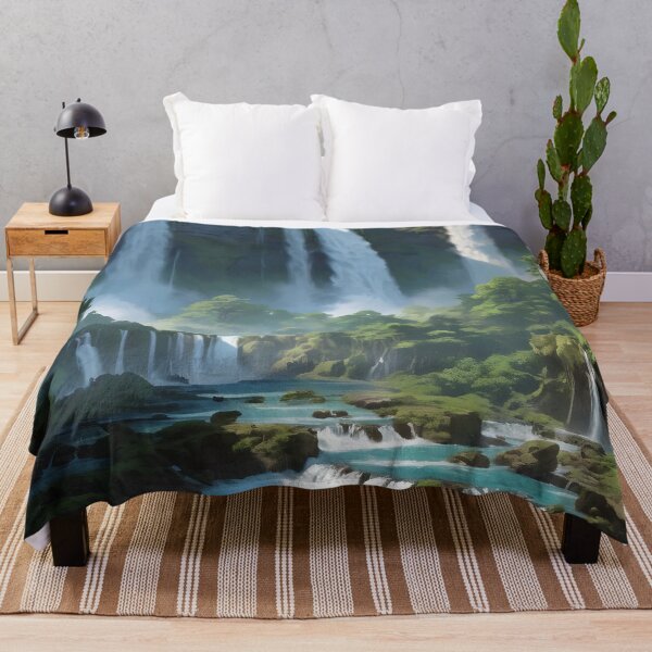 Item preview, waterfalls in the green forest or green jungle 20   designed and sold by AA-designstore.