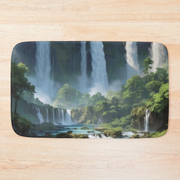 Item preview, waterfalls in the green forest or green jungle 20   designed and sold by AA-designstore.