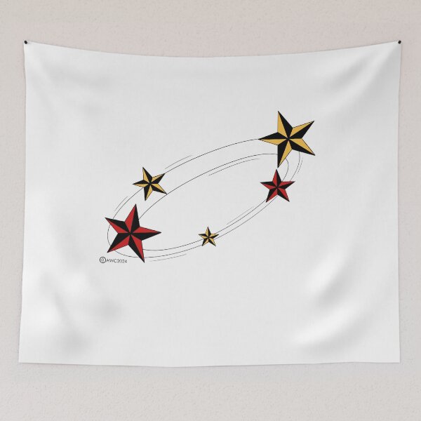 Item preview, Spinning Stars Classic Tattoo Design  designed and sold by The-AWC.