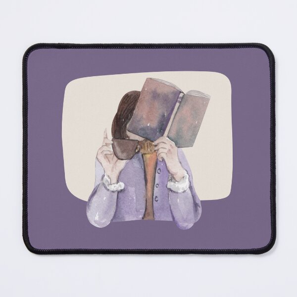 Item preview, Watercolor Woman Reading Book with Coffee Mug designed and sold by CMB-Editing.