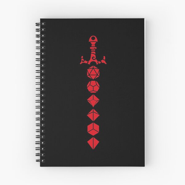 Item preview, Red Polyhedral Dice Set Sword Tabletop RPG Gaming designed and sold by pixeptional.