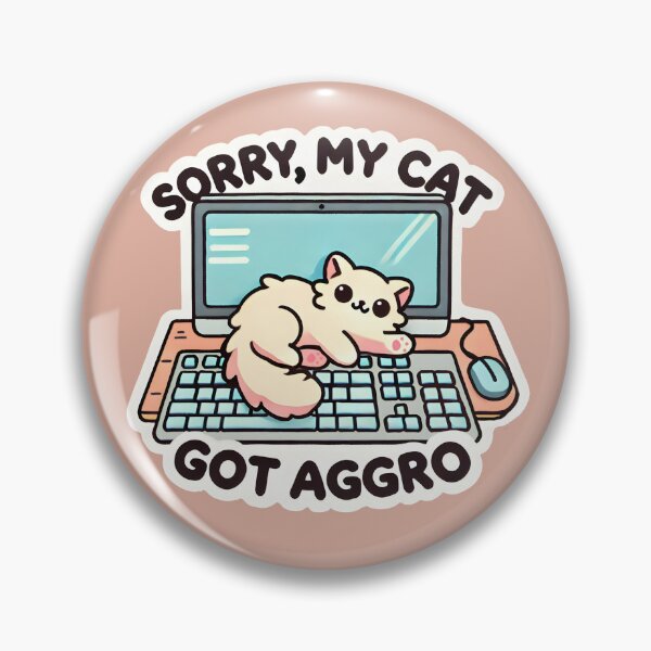 Item preview, Sorry, My Cat Got Aggro MMO Design designed and sold by SphynxLove855.