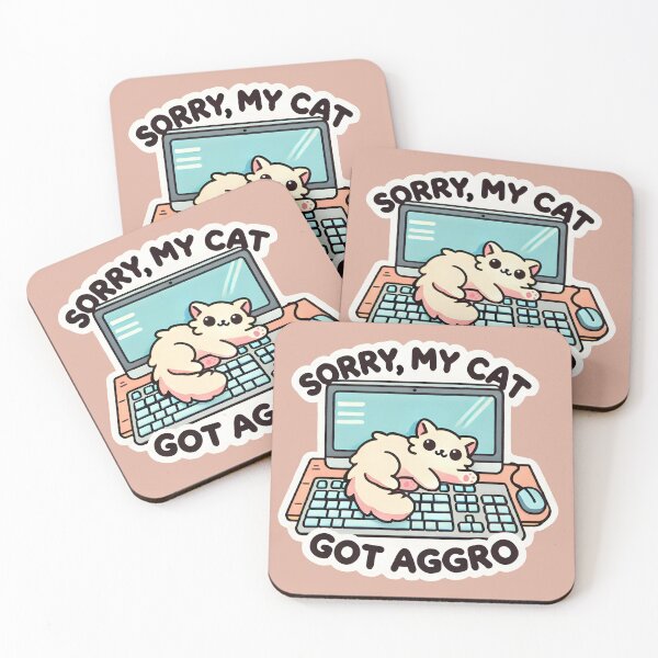 Item preview, Sorry, My Cat Got Aggro MMO Design designed and sold by SphynxLove855.