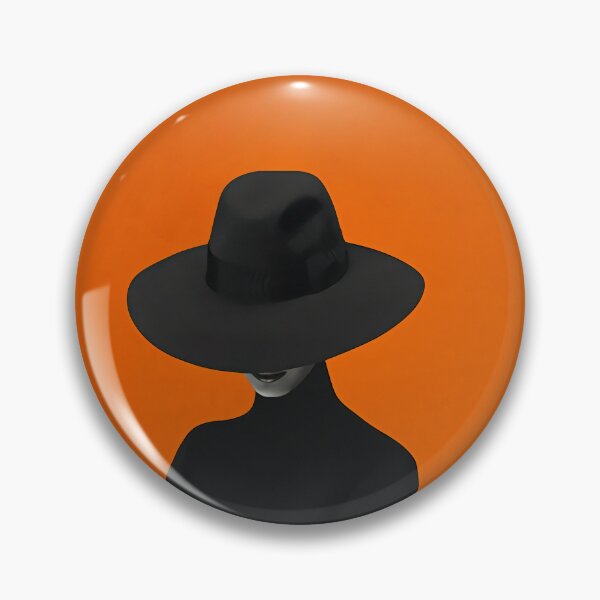 Item preview, Mujer elegante con sombrero y círculo naranja designed and sold by NextTimeDesigns.