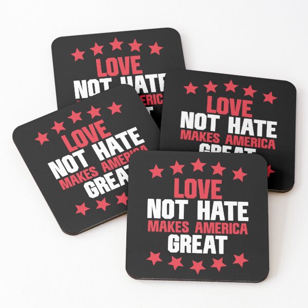 Item preview, Love Not Hate Makes America Great USA Heart  designed and sold by My Kozy Shoppe.