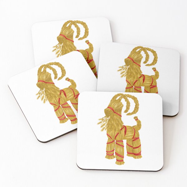 Item preview, Scandinavian Christmas Yule Goat Illustration in Straw Design designed and sold by AllaMashycheva.