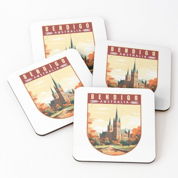 Item preview, Bendigo in Victoria Australia Art Travel Badge designed and sold by MaateoDesign.