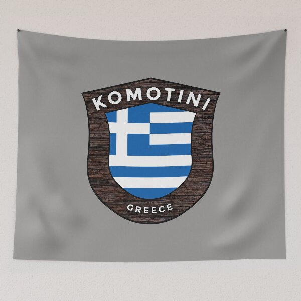 Item preview, Komotini Greece Emblem Flag designed and sold by World Designs.