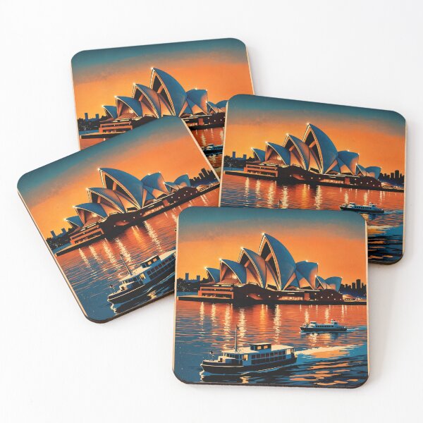 Item preview, Sydney Opera House Poster: Vintage Australian Art designed and sold by Ceemko's Vintage Corner.