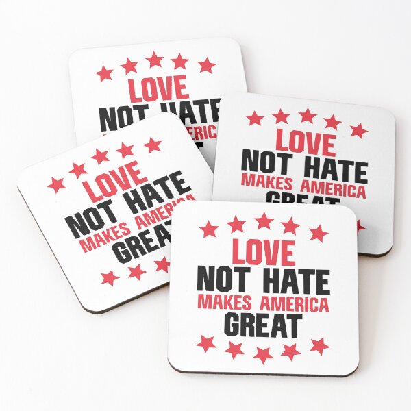 Item preview, Love Not Hate Makes America Great USA Heart  designed and sold by My Kozy Shoppe.
