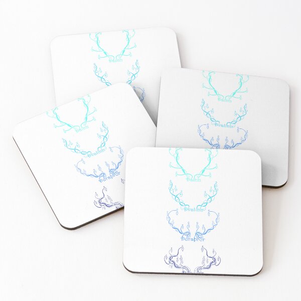 Item preview, Scandinavian ornaments Deers Dáinn, Dvalinn, Duneyrr i Duraþrór  designed and sold by TurtuShop.