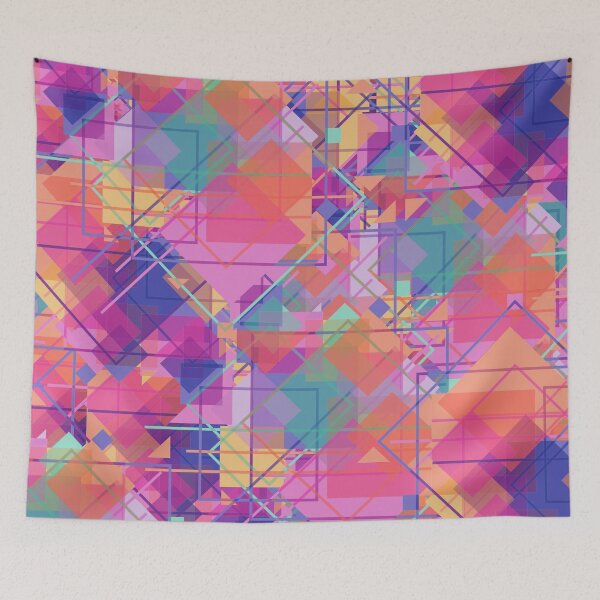 Item preview,  Multicolor triangle's trendy pattern designed and sold by cutecrazytshirt.