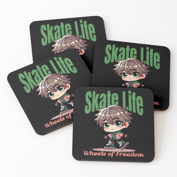 Item preview, skate life wheels of freedom,kawaii moto queen designed and sold by LWOI.