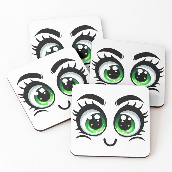 Item preview, cartoon face with green eyes designed and sold by STICKER VERSE.