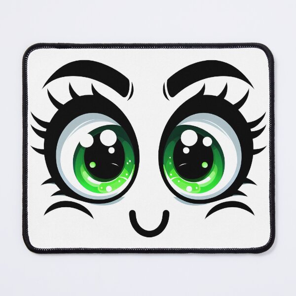 Item preview, cartoon face with green eyes designed and sold by STICKER VERSE.