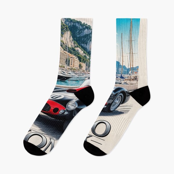 Item preview, Vintage Roadster Design: Monaco Harbor and Cliffs designed and sold by Ceemko's Vintage Corner.
