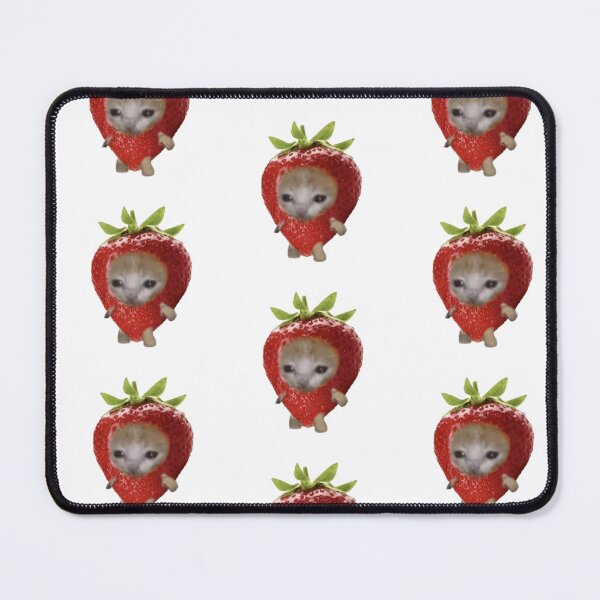 Item preview, strawberry cat meme sticker funny cute designed and sold by ececucn.