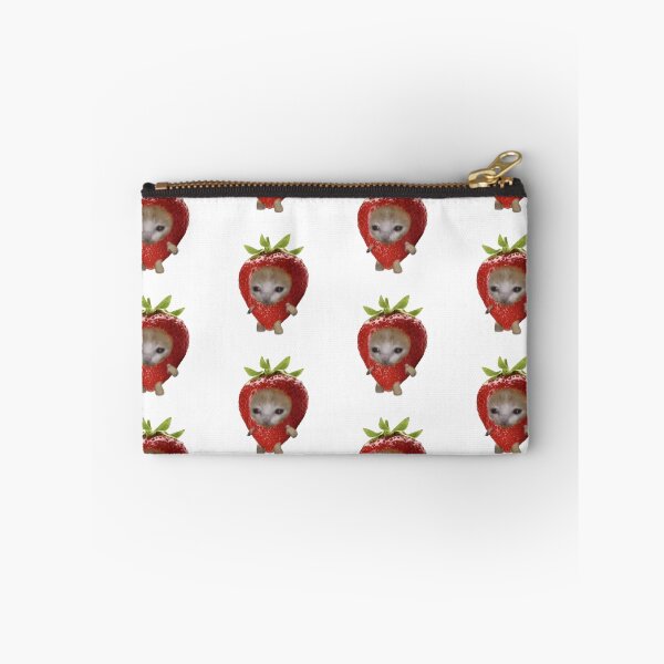 Item preview, strawberry cat meme sticker funny cute designed and sold by ececucn.