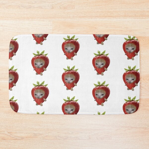 Item preview, strawberry cat meme sticker funny cute designed and sold by ececucn.