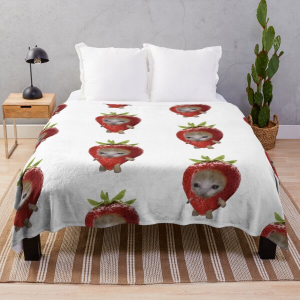 Item preview, strawberry cat meme sticker funny cute designed and sold by ececucn.