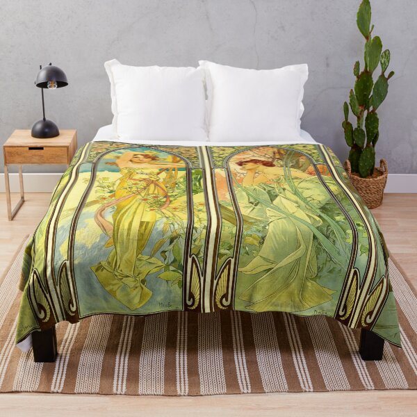 Item preview, Alphonse Mucha Spring Summer Autumn Winter designed and sold by SummerlandsArt.