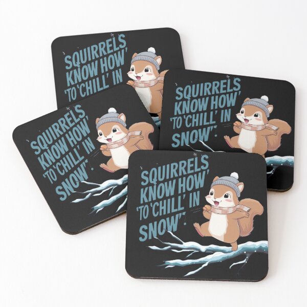 Item preview, Funny Winter Squirrel  – Cute Squirrel in Snow with Scarf designed and sold by ARTReMi.
