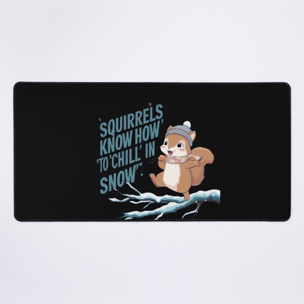 Item preview, Funny Winter Squirrel – Cute Squirrel in Snow with Scarf designed and sold by ARTReMi.