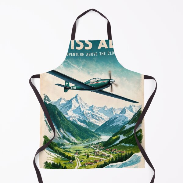 Artikelvorschau, Schweizer Alpen Poster: Vintage Segelflug Abenteuer Kunst entworfen und verkauft von Ceemko's Vintage Corner.