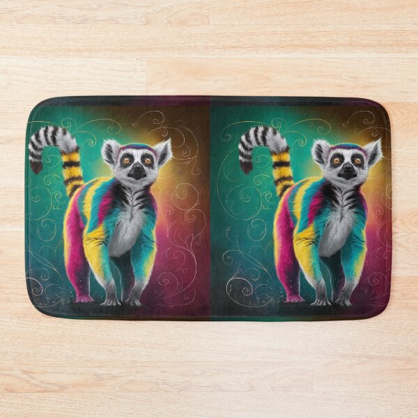 Item preview, Colorful Magical Whimsical Lemur designed and sold by PinkGoddessLove.
