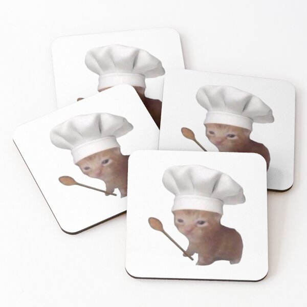 Item preview, chef cat meme sticker funny cute designed and sold by ececucn.