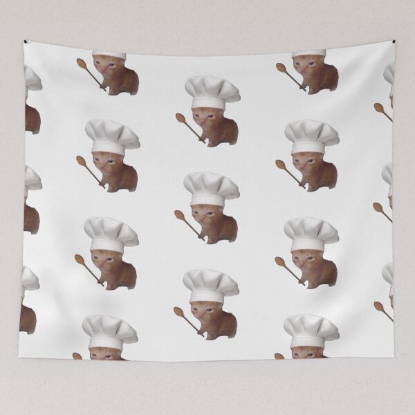 Item preview, chef cat meme sticker funny cute designed and sold by ececucn.