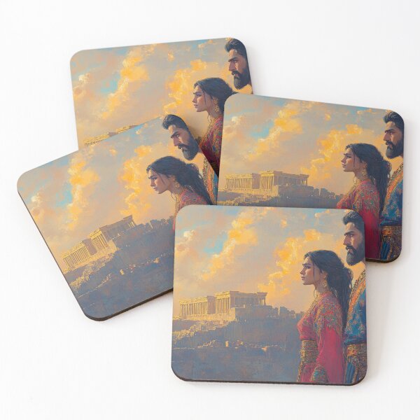 Item preview, Persian Royal Couple at Ancient Persepolis designed and sold by PersiaArts.
