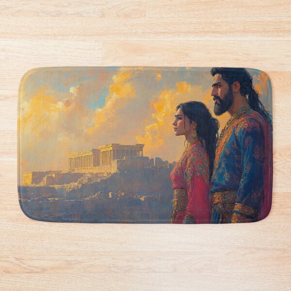 Item preview, Persian Royal Couple at Ancient Persepolis designed and sold by PersiaArts.