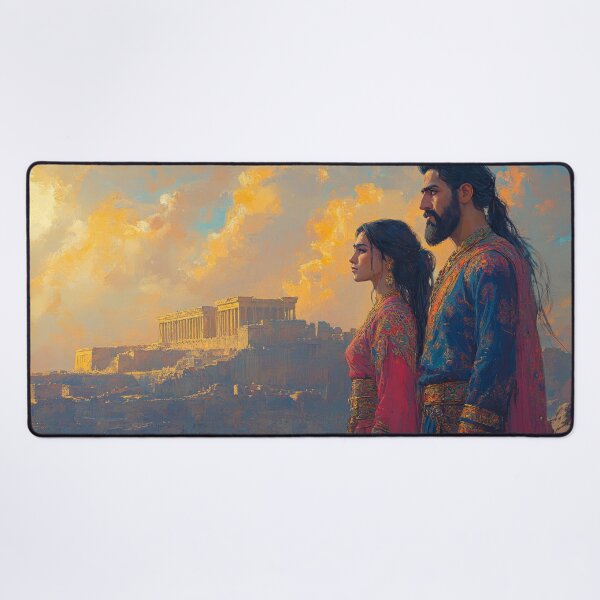 Item preview, Persian Royal Couple at Ancient Persepolis designed and sold by PersiaArts.