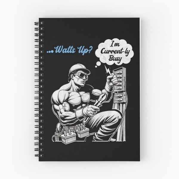 Item preview, Watts Up? I'm Current-ly Busy - HUMOR VINTAGE MUSCULAR ELECTRICIAN designed and sold by justyna-s28.