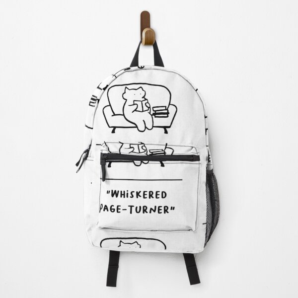Item preview, "Whiskered Page-Turner" | Adorable Cat Illustration designed and sold by RM-Journey.