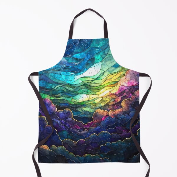 Item preview, Aurora Borealis Stained Glass Above the Clouds designed and sold by Matt's Artificial Nature.