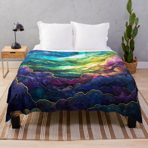 Item preview, Aurora Borealis Stained Glass Above the Clouds designed and sold by Matt's Artificial Nature.
